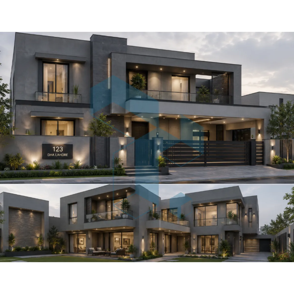 Luxury Grey Finish Villa
